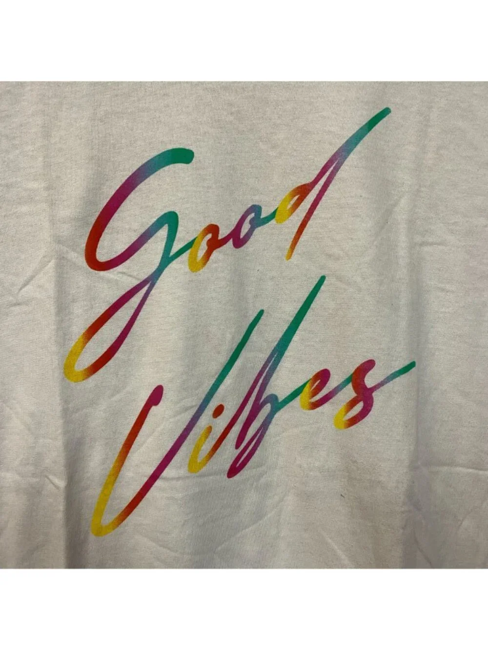 Fashion Nova Good Vibes Only Graphic T-Shirt Medium